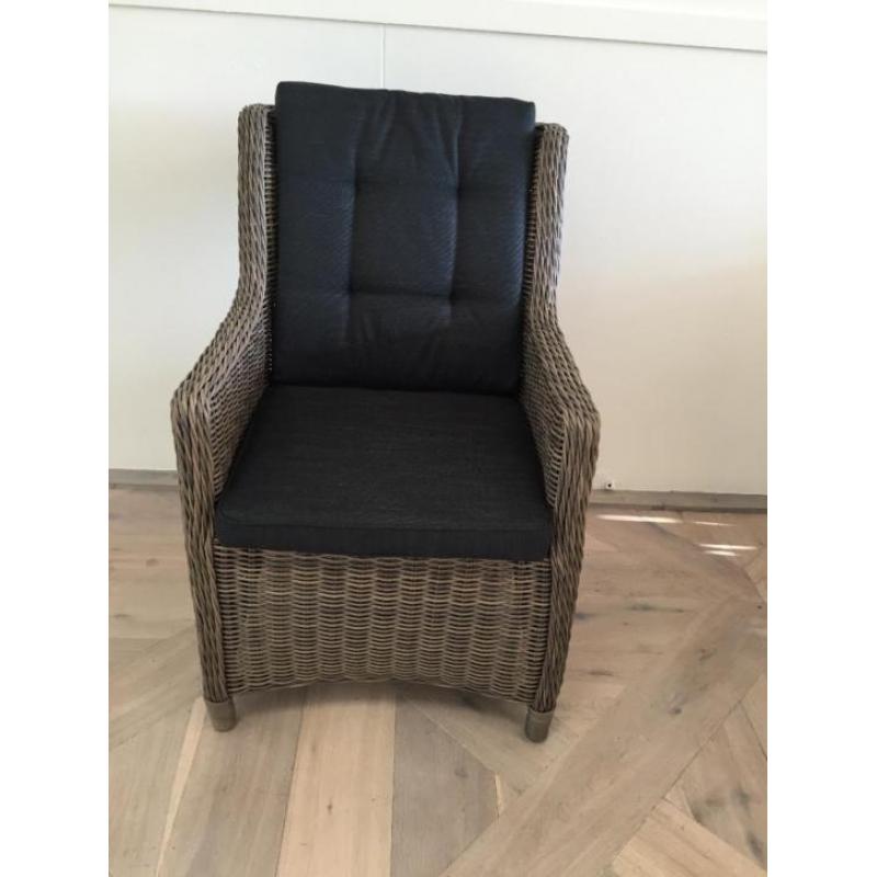 ibiza grey wicker dining tuinset, rond wicker, vlechtwerk