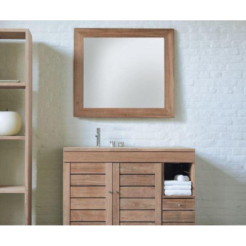 Teak badkamer spiegel 90 x 90 cm LA0022
