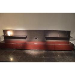 B&B Italia Tv-meubel kast 'Pab' grijs eiken / prugna glossy