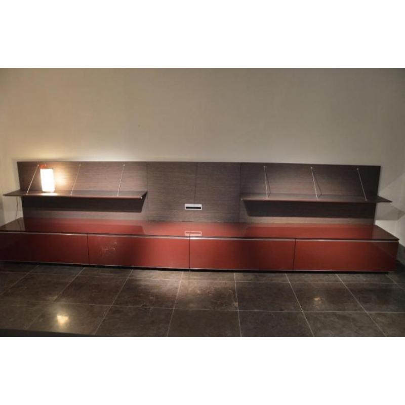B&B Italia Tv-meubel kast 'Pab' grijs eiken / prugna glossy