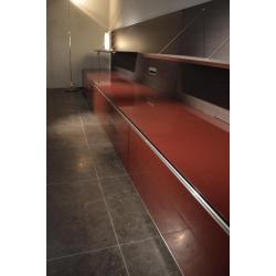 B&B Italia Tv-meubel kast 'Pab' grijs eiken / prugna glossy