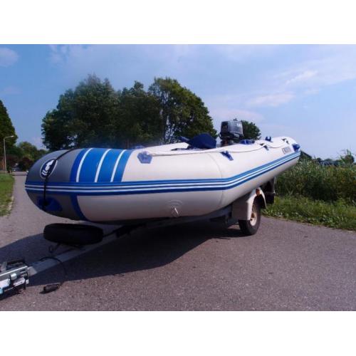 Talamex 350 rubberboot incl. Yamaha 5 pk en trailer