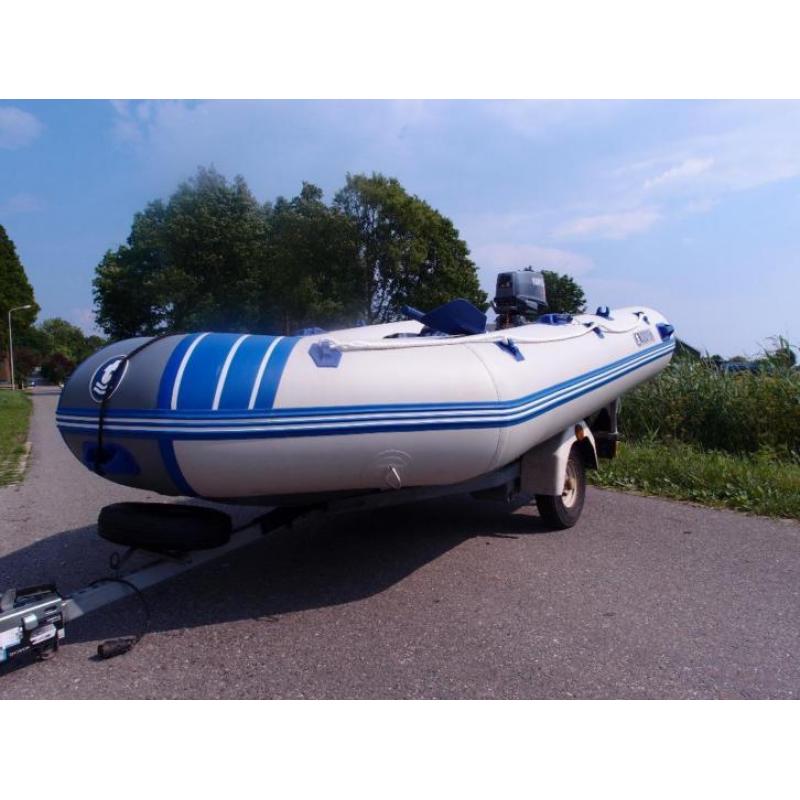 Talamex 350 rubberboot incl. Yamaha 5 pk en trailer
