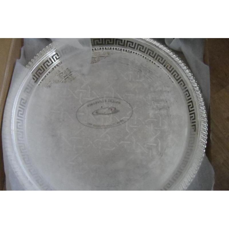 Silver plated serveerschaal van L.I. Kingsville