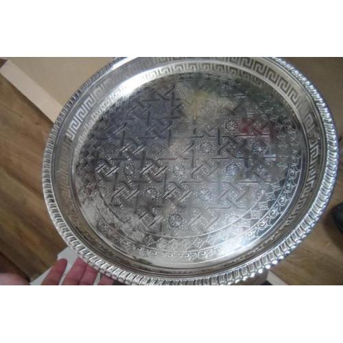 Silver plated serveerschaal van L.I. Kingsville