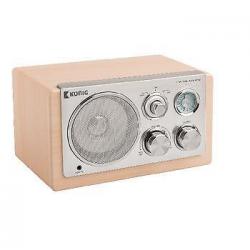 Tafel radio retro licht hout
