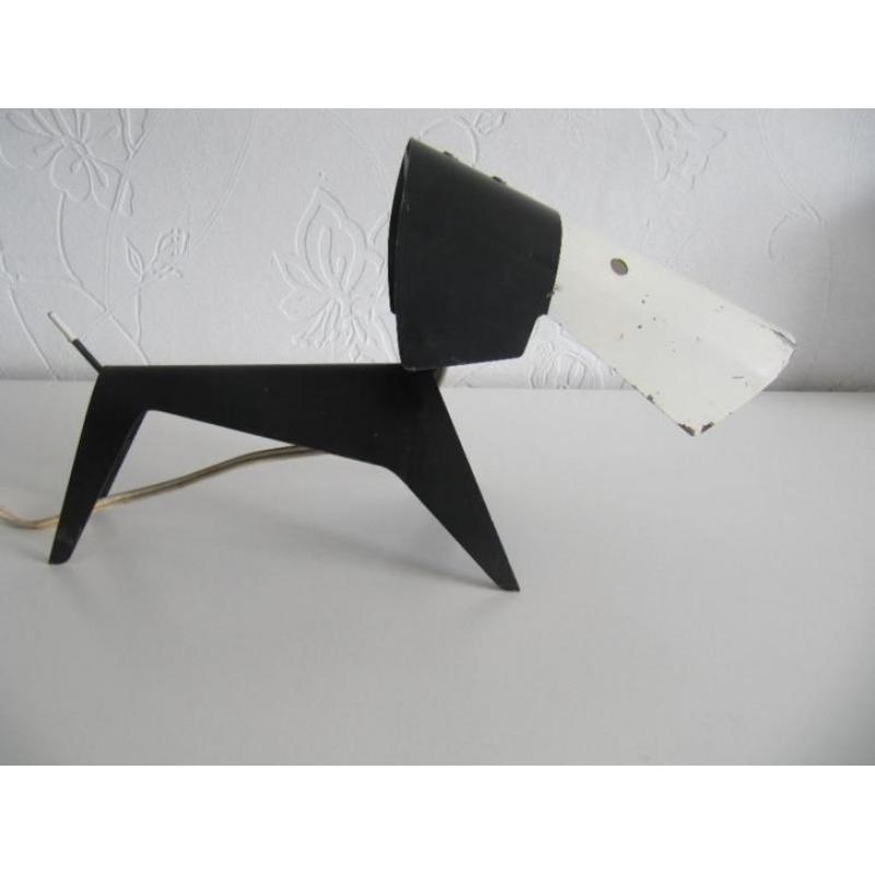 Zeldzame Tafel lamp Jean Boris Lacroix DOG LAMP vintage 50's