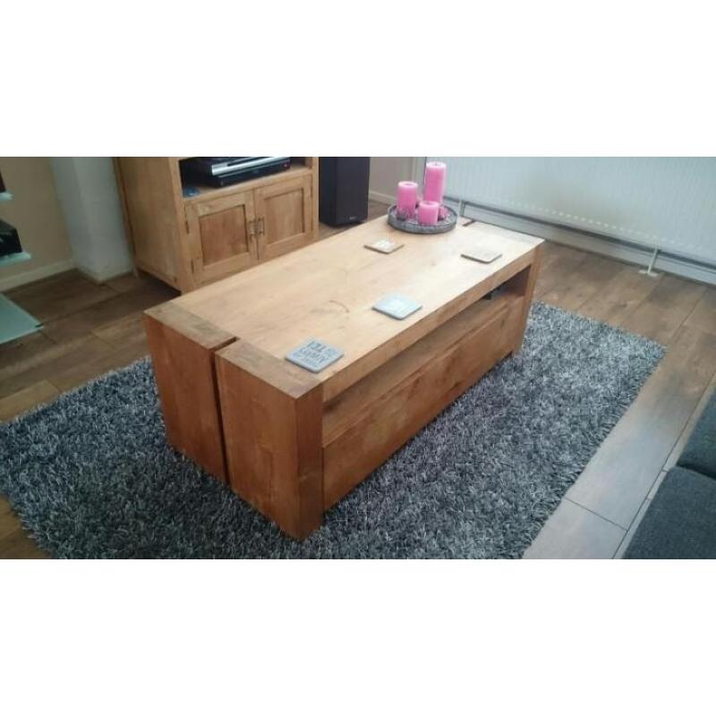Teakhouten salontafel