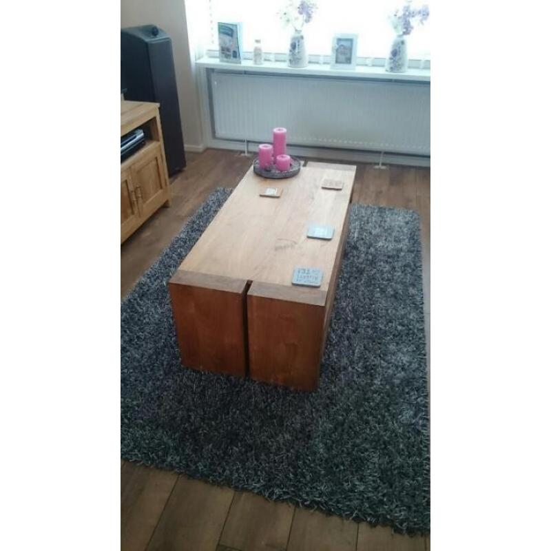 Teakhouten salontafel