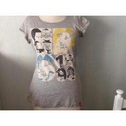 T-shirt, EDC, grijs, met print, €2,50, maat m