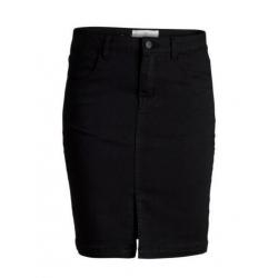 Nieuw! mt M Pieces stretch denim rok split zwart