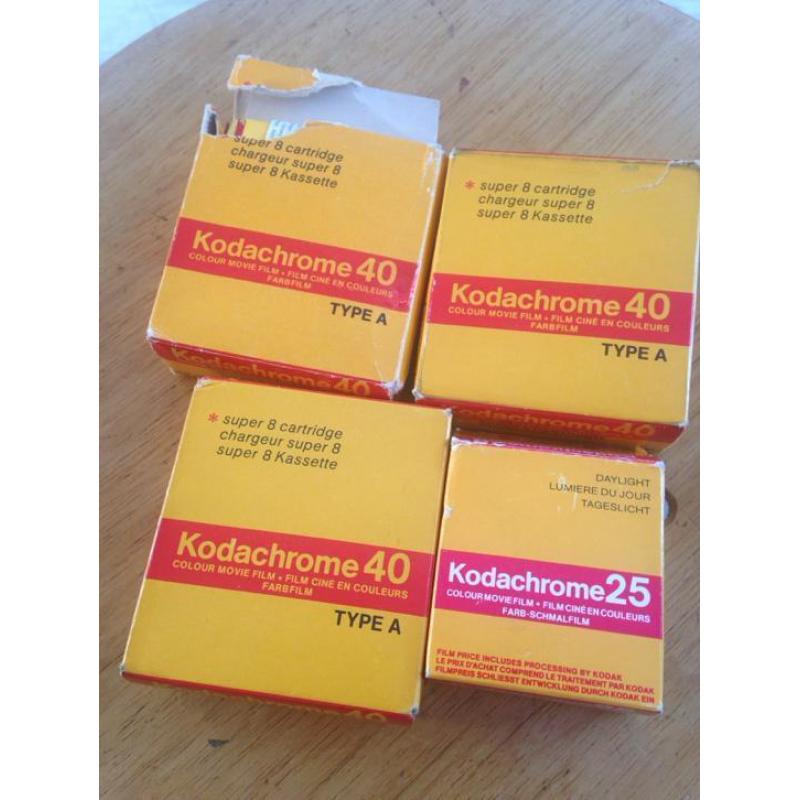 Kodak super 8 film kodachrome 25 & kodachrome 40