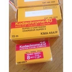 Kodak super 8 film kodachrome 25 & kodachrome 40