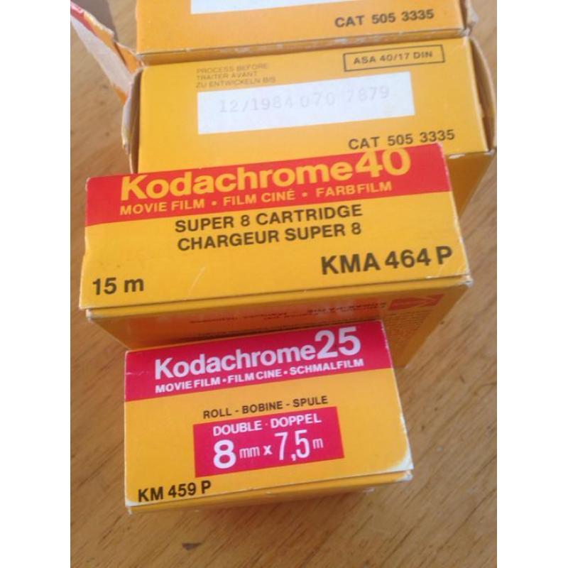 Kodak super 8 film kodachrome 25 & kodachrome 40