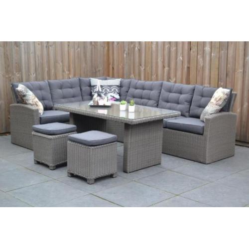 Denver Loungeset Kobo met Hoge Tafel en Krukjes