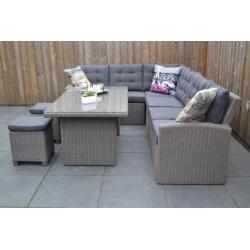 Denver Loungeset Kobo met Hoge Tafel en Krukjes