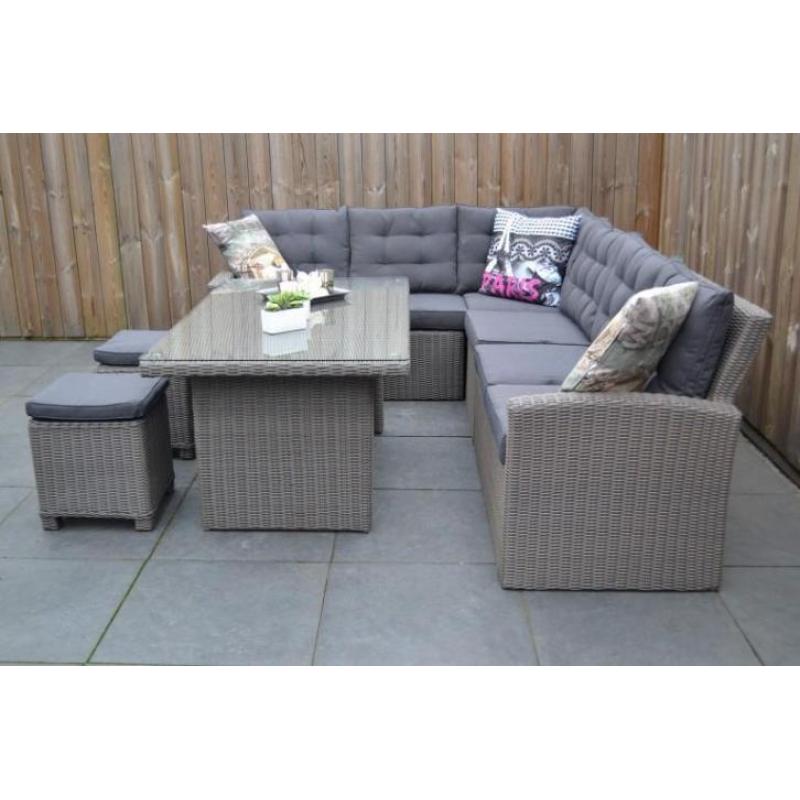 Denver Loungeset Kobo met Hoge Tafel en Krukjes
