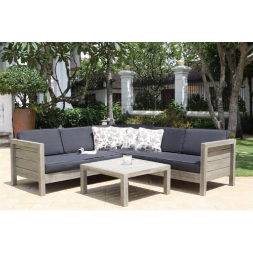 Loungeset Gardini Texel Hoek Acacia Antiek Grijs NU € 589