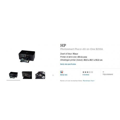 HP printer all in one b210