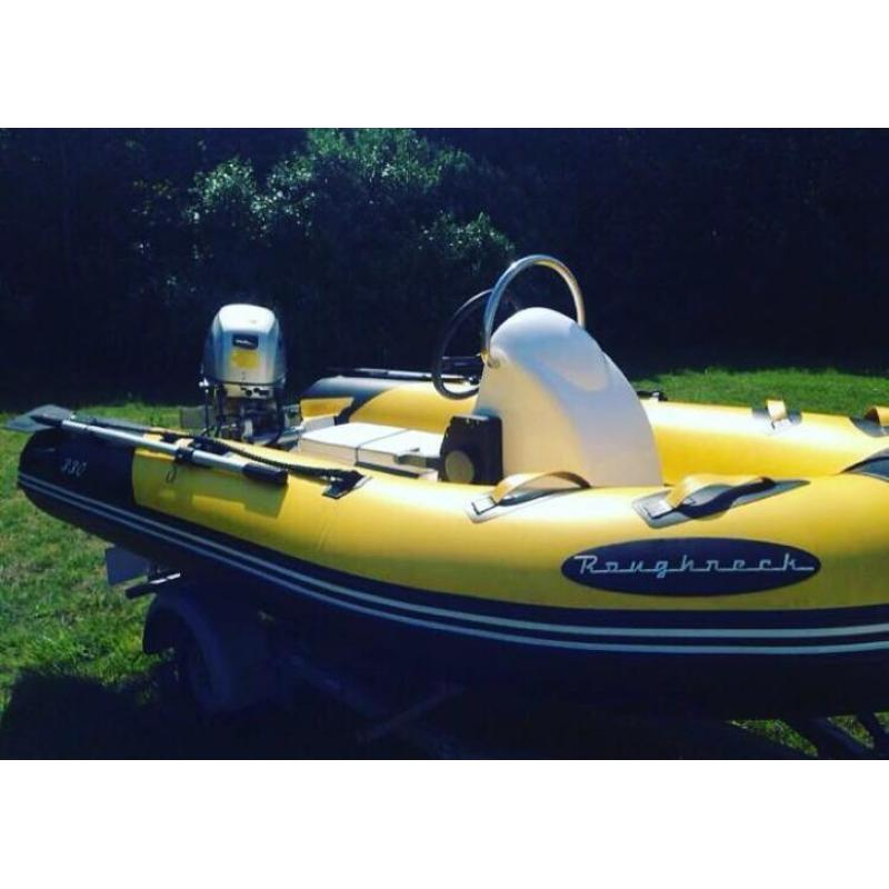 Super mooie boot met console met 10 pk Honda