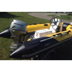 Super mooie boot met console met 10 pk Honda
