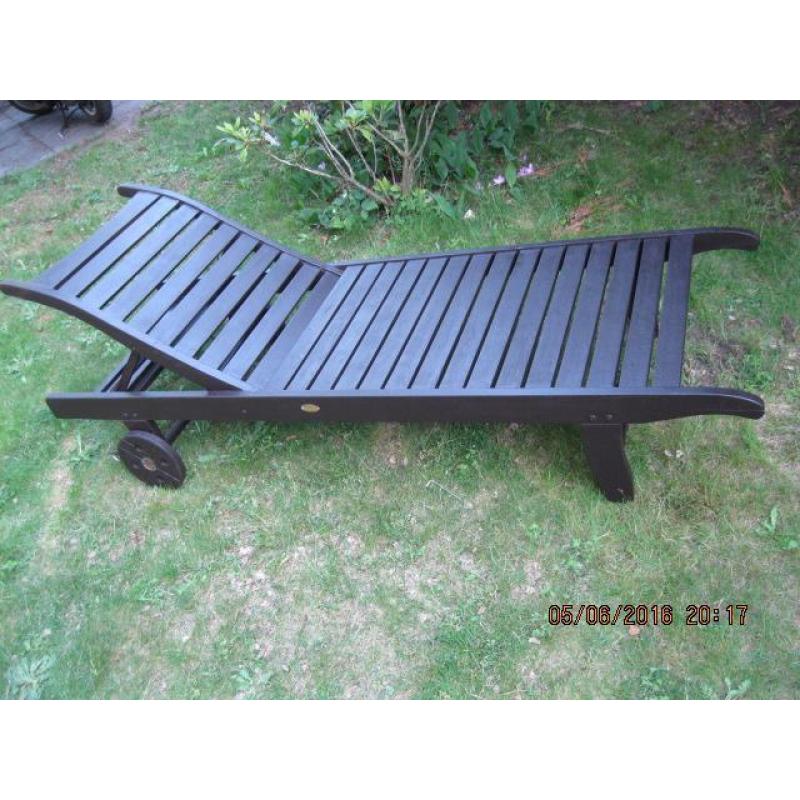 Mooie teak ligstoel scandinavian design