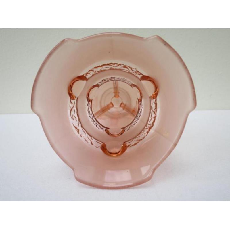 Boheems glas - vaas art deco persglas
