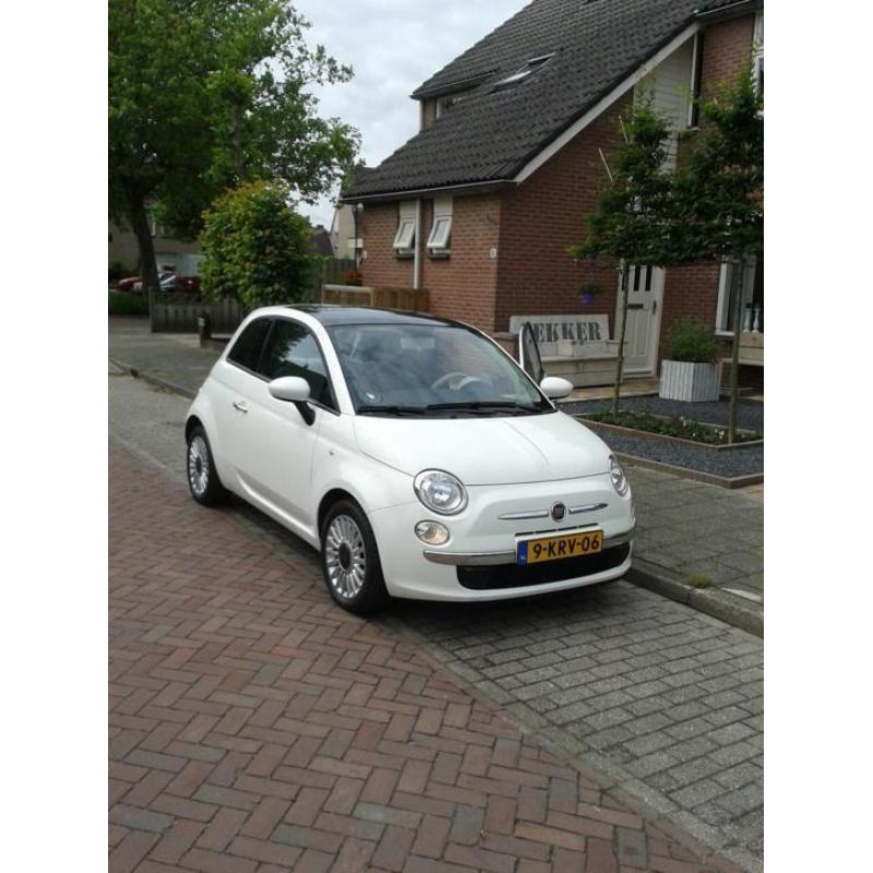 Fiat 500 1.2 Lounge 2010 Wit met Airco