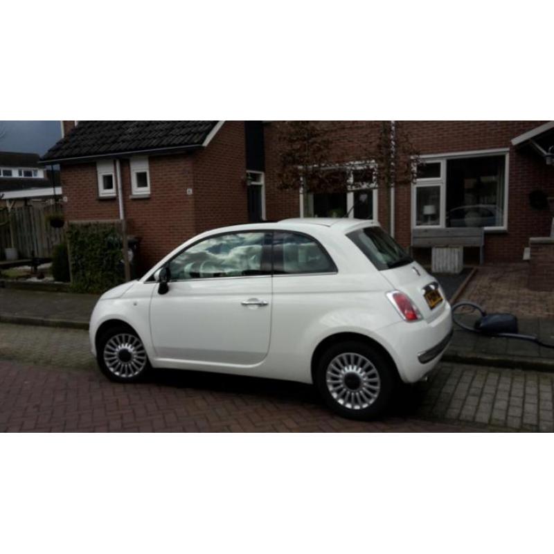 Fiat 500 1.2 Lounge 2010 Wit met Airco