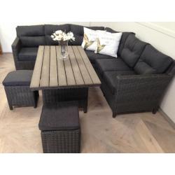 Bali Xl MB grijs, Lounge diningset ,