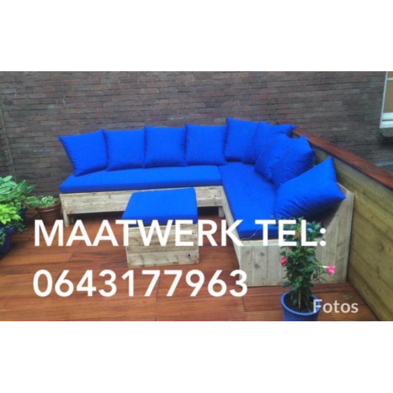 Steigerhout Hoekbank Loungeset Tuinset Hoge Korting SHOWROOM