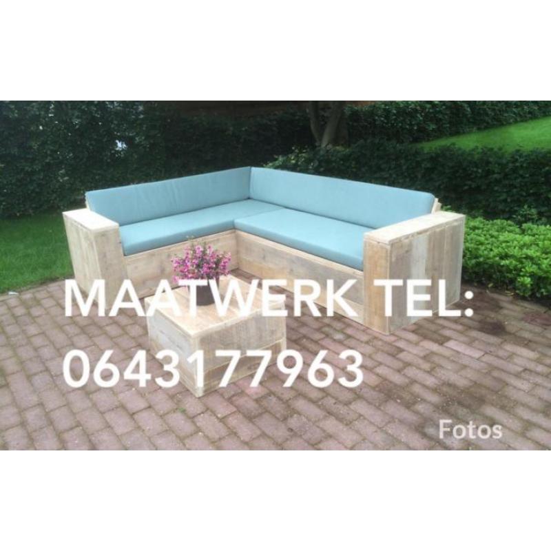 Steigerhout Hoekbank Loungeset Tuinset Hoge Korting SHOWROOM