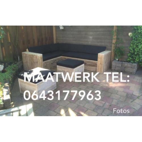 Steigerhout Hoekbank Loungeset Tuinset Hoge Korting SHOWROOM