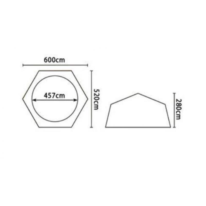 Chique Pavillon / Partytent /Campeertent. 600x520x280 cm
