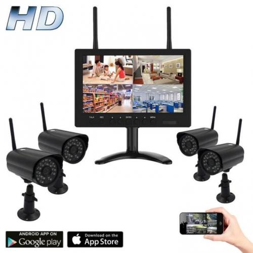 EP-HD709-4 Draadloos cameraset incl. 9" LCD DVR