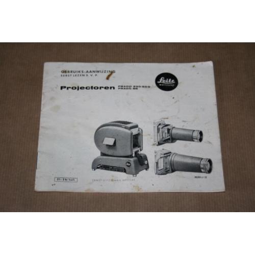 Oude handleiding Leitz Prado Porjector - Ca 1955 !!
