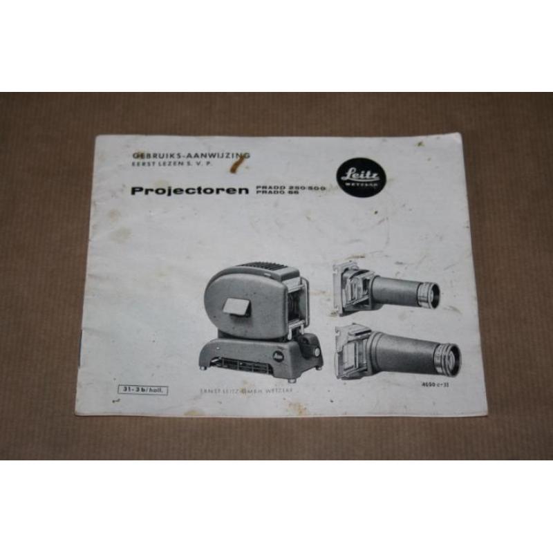 Oude handleiding Leitz Prado Porjector - Ca 1955 !!