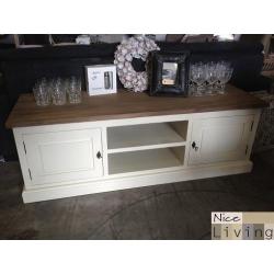 Aanbieding landelijke tv meubel jasmijn wit 1 deurs