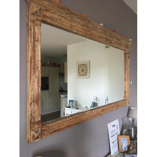 Houten spiegel