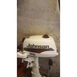 Achilles rubber boot in zeer goede staat met 5 pk Johnson