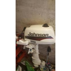 Achilles rubber boot in zeer goede staat met 5 pk Johnson