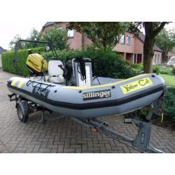 RIB rubberboot + 50 PK Mercury 2tact + Kanteltrailer.