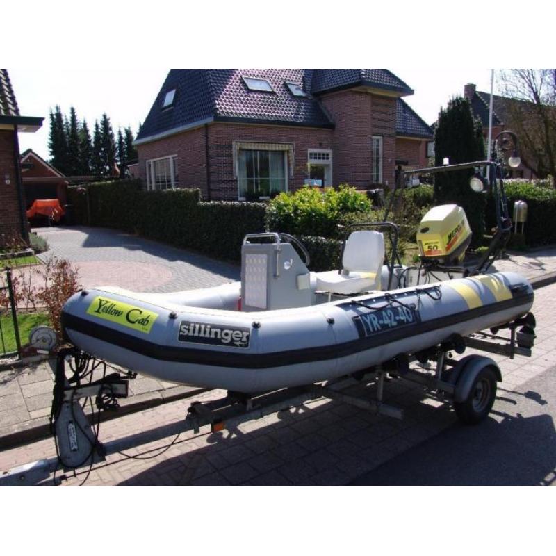 RIB rubberboot + 50 PK Mercury 2tact + Kanteltrailer.