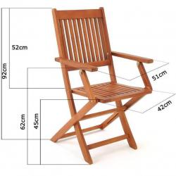 Nieuwe Hardhouten Tuinset : Tafel + 4 stoelen Tuin Set