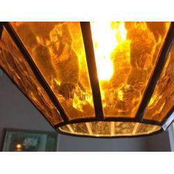 Hang lamp glas in lood