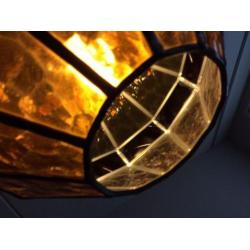 Hang lamp glas in lood