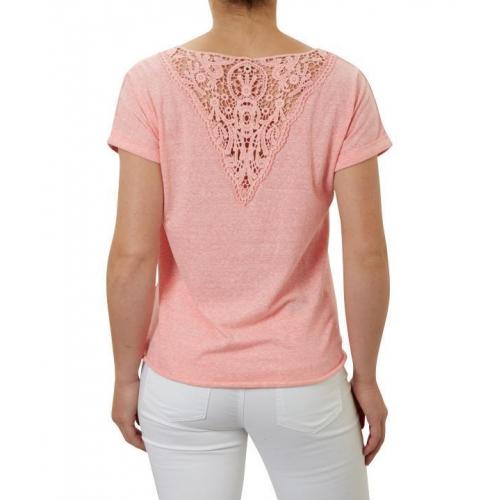 T-shirt melee met kant in maat M