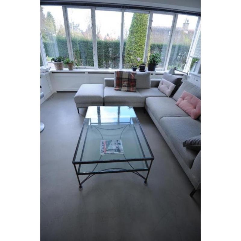 Stoere stalen salontafel, gekocht bij Loods 5