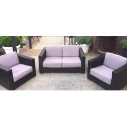 mooi gebruikt loungeset 1 bank 2 stoel