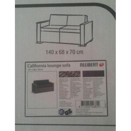 NIEUW: Allibert California Loungebank 2-zits met kussens